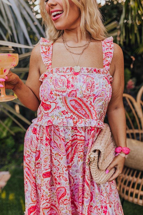 Sunset Splendor Satin Midi Curves Product Image