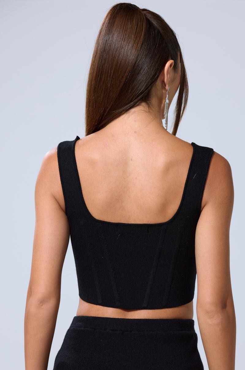 BIG MOOD FITTED CORSET IN BLACK Product Image