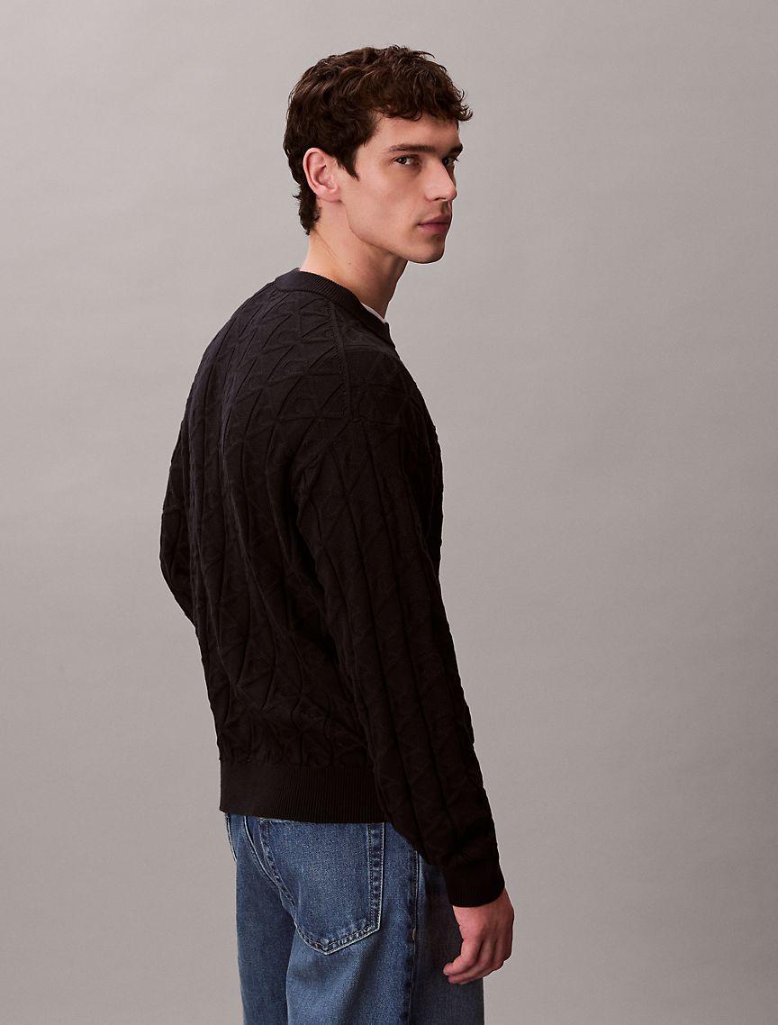 Allover Emblem Logo Ribbed Sweater Product Image