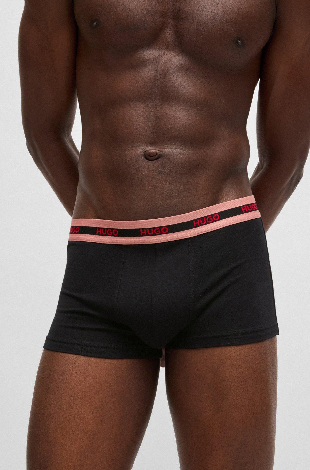Three-pack of stretch-cotton trunks with logo waistbands Product Image