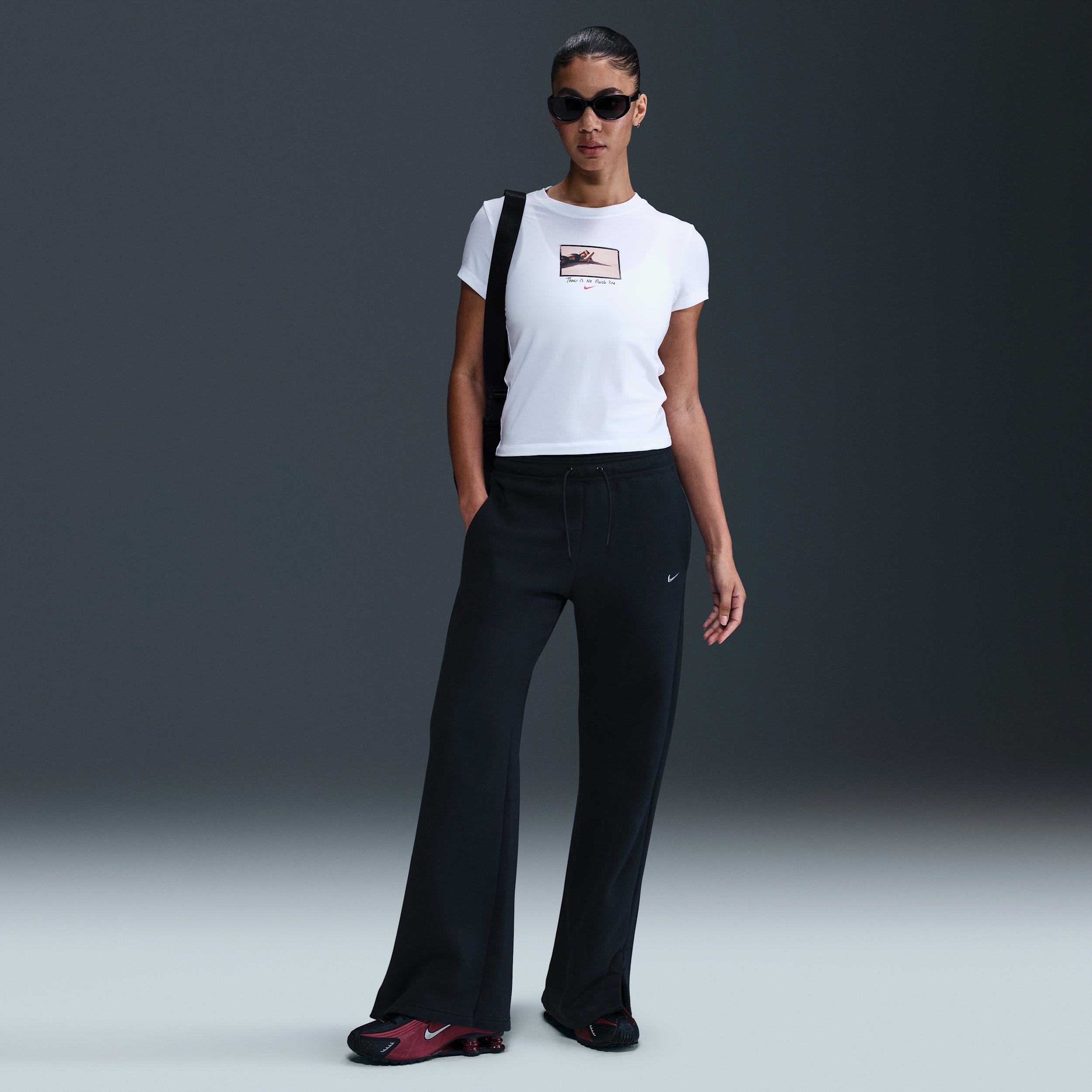 Womens Nike Sportswear Chill Knit Slim Cropped T-Shirt | IB8932-100 Product Image