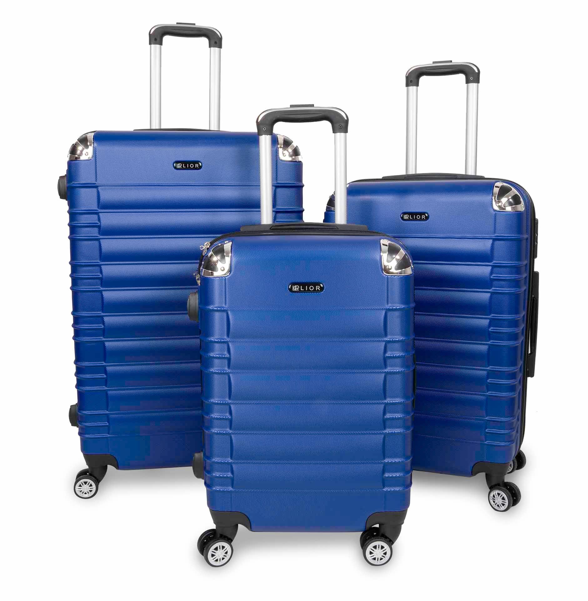 LIOR 3 Piece Set Luggage Sets Suitcase Hardshell Lightweight Spinner Wheels Product Image