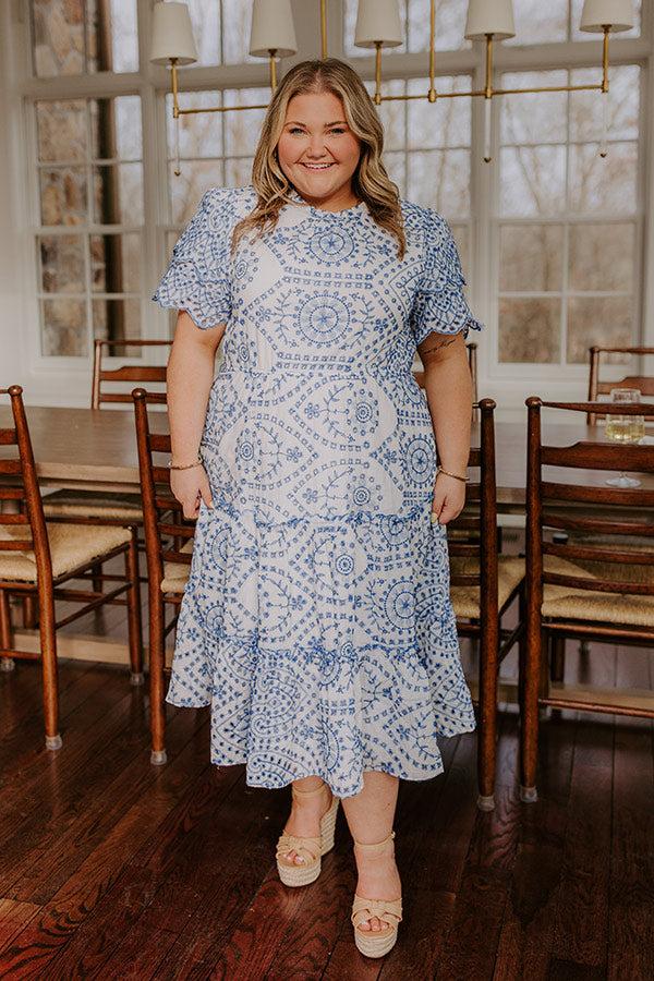 Brunch and Bubbly Eyelet Midi Curves Product Image