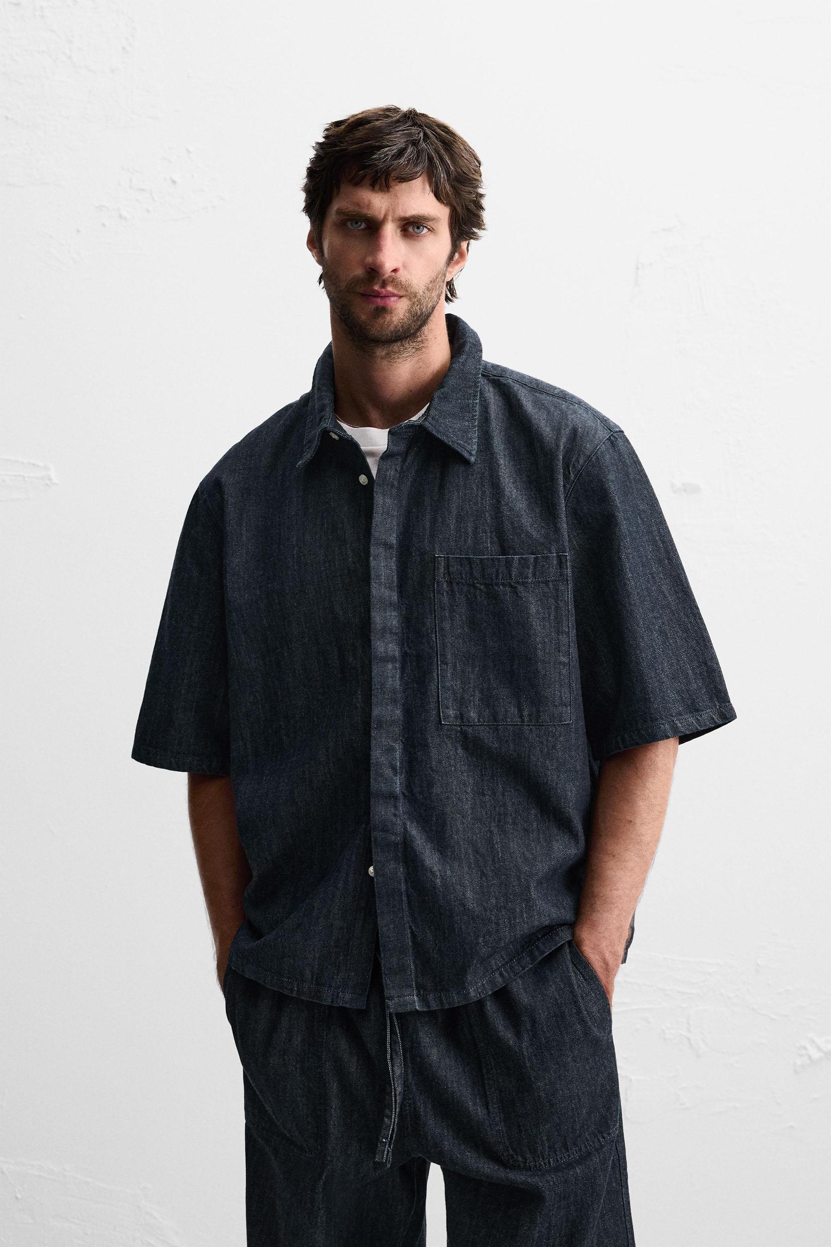 RELAXED FIT DENIM SHIRT Product Image