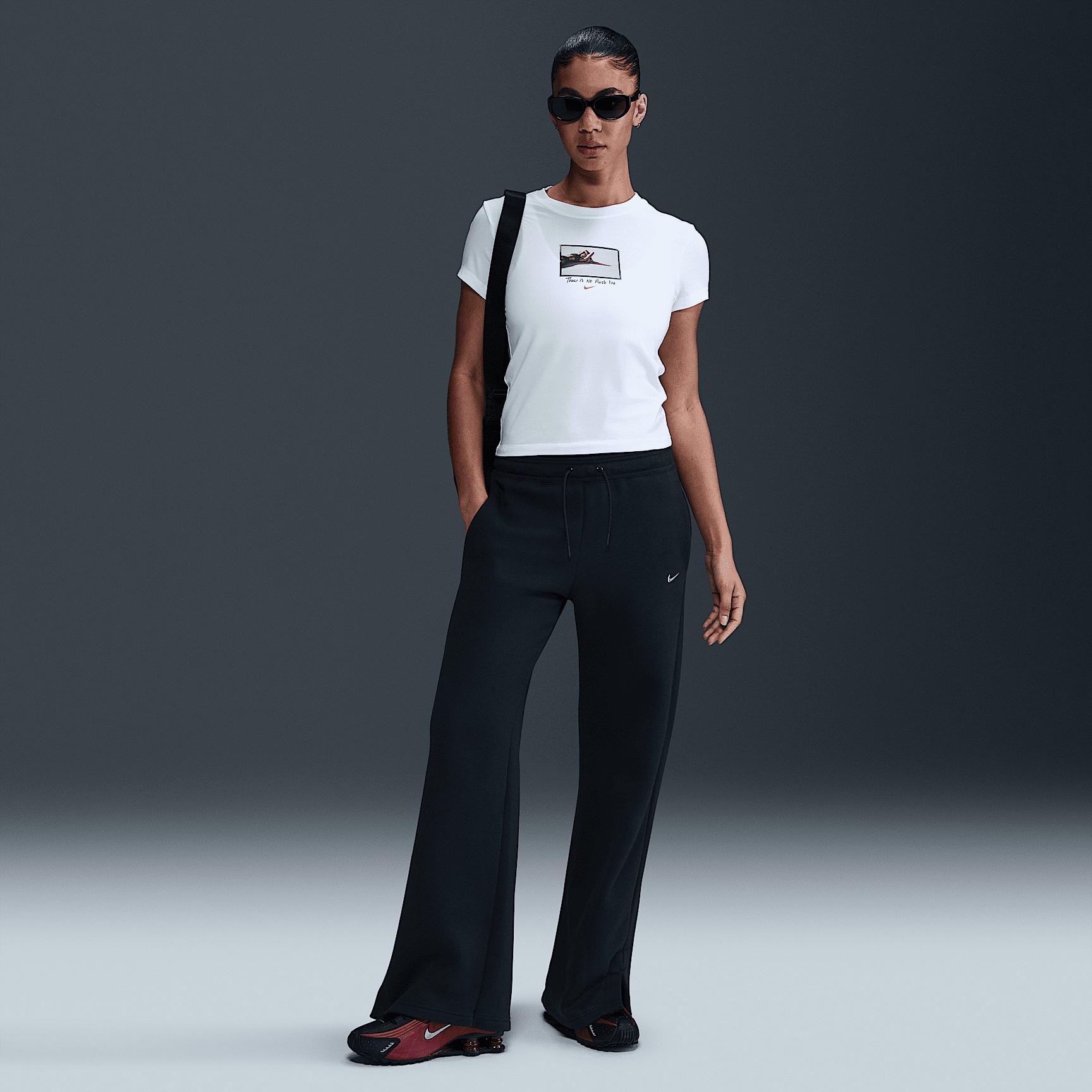 Womens Nike Sportswear Chill Knit Slim Cropped T-Shirt | IB8932-100 Product Image