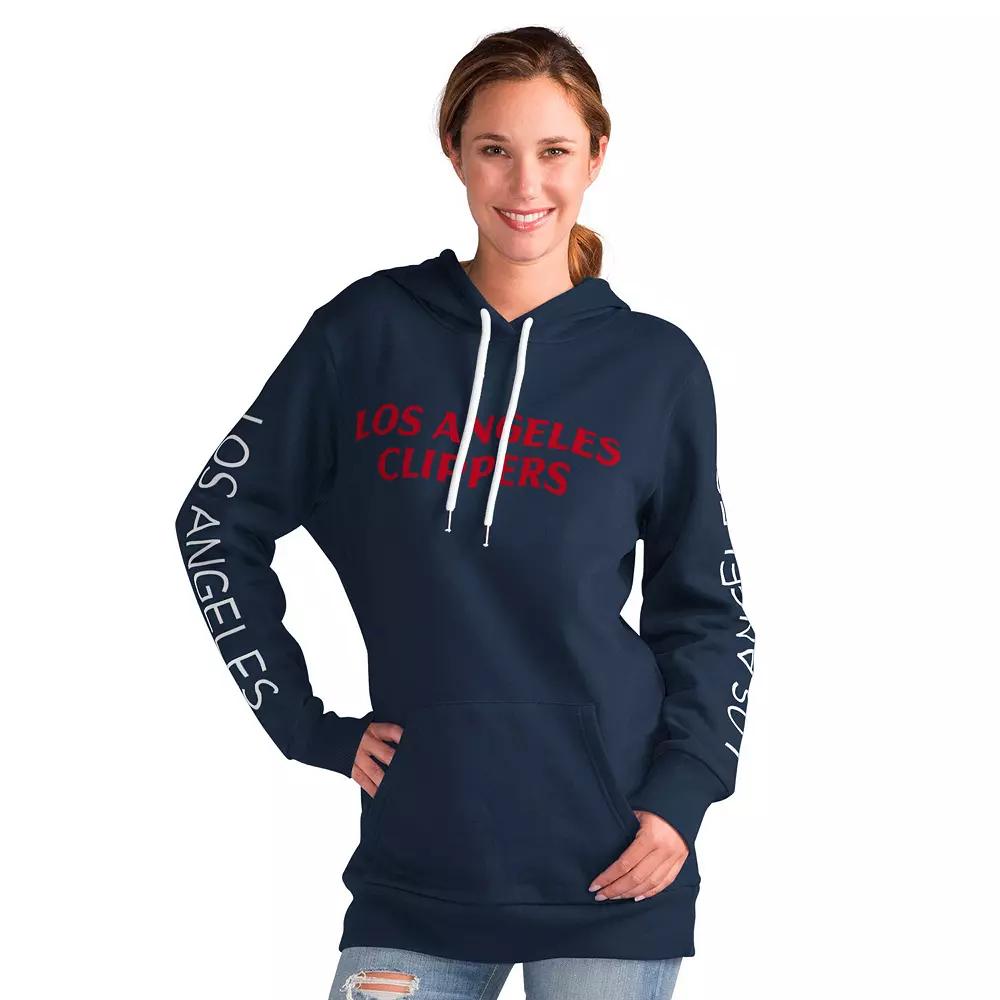 Women's G-III 4Her by Carl Banks Navy LA Clippers Base Coach Pullover Hoodie,  Product Image