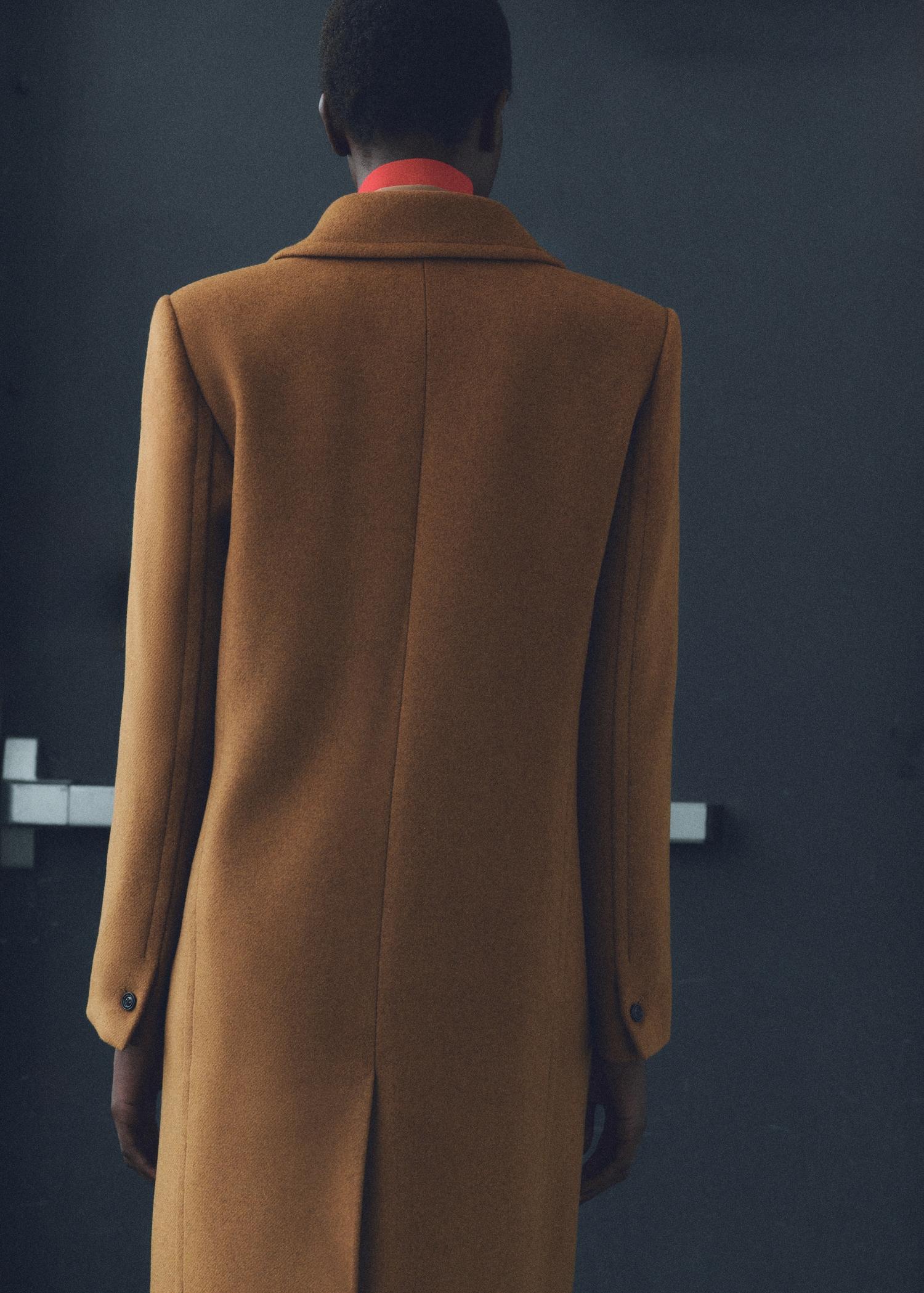 Double-breasted wool coat - Women | MANGO USA Product Image