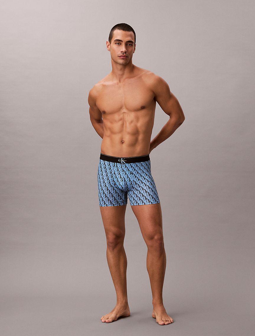Graphic Monogram Microfiber Stretch Boxer Brief Product Image
