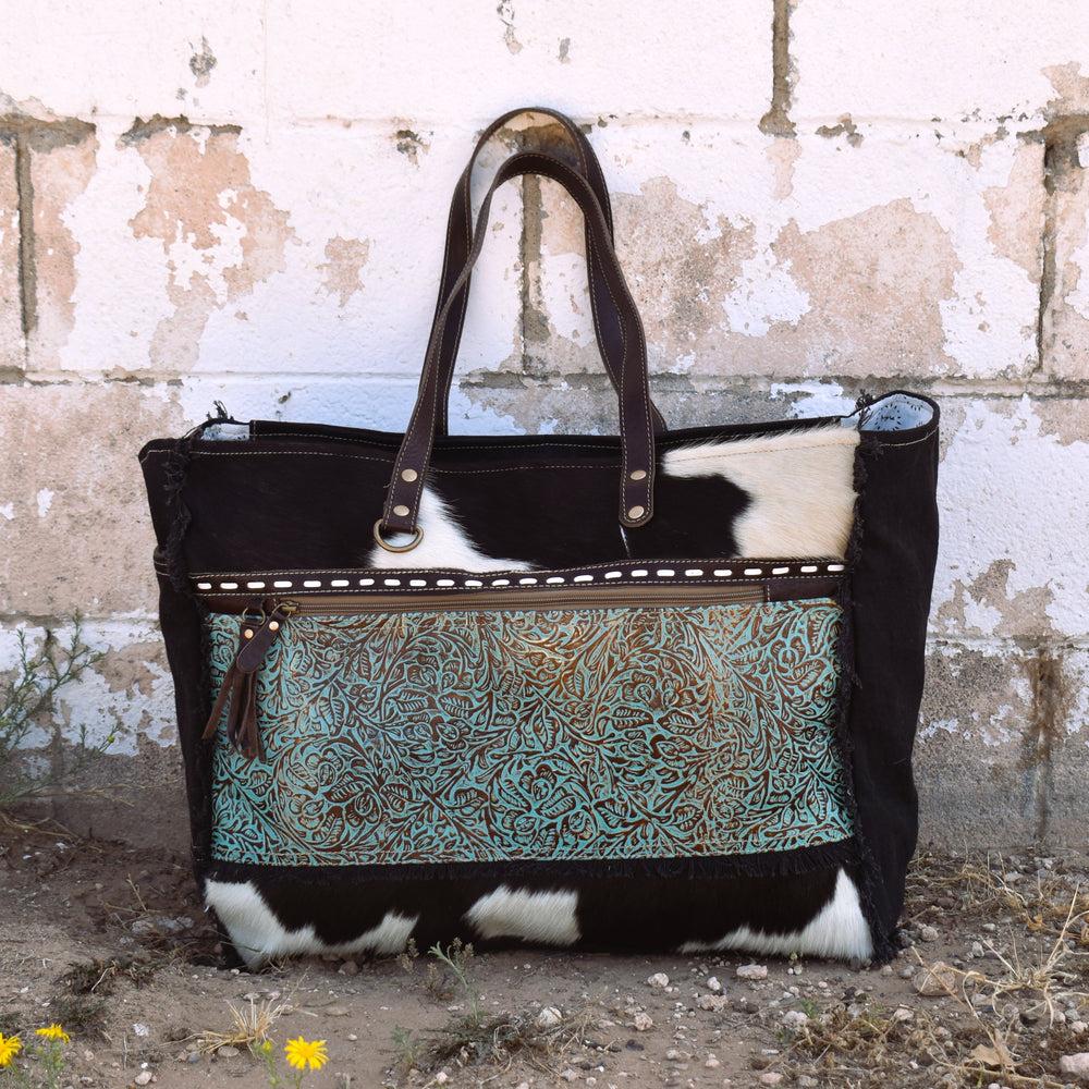 Bronzed Embossed Turquoise Weekender Product Image