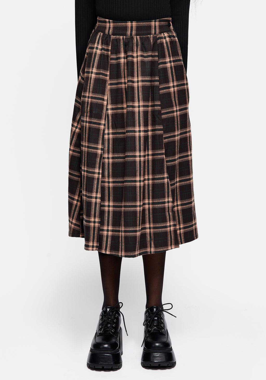 Ambrose Check Midi Skirt Product Image