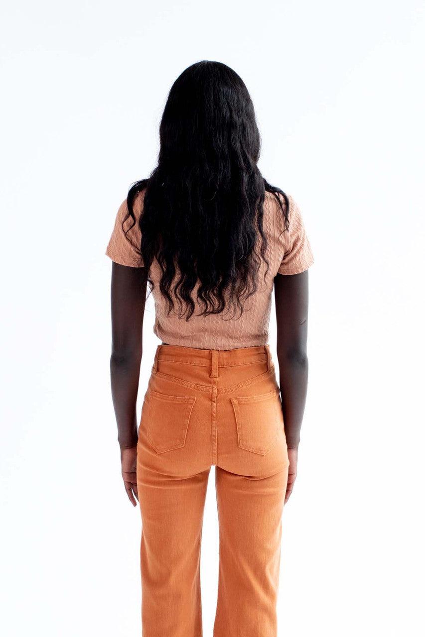 Chocolate Cable Knit Polo Product Image