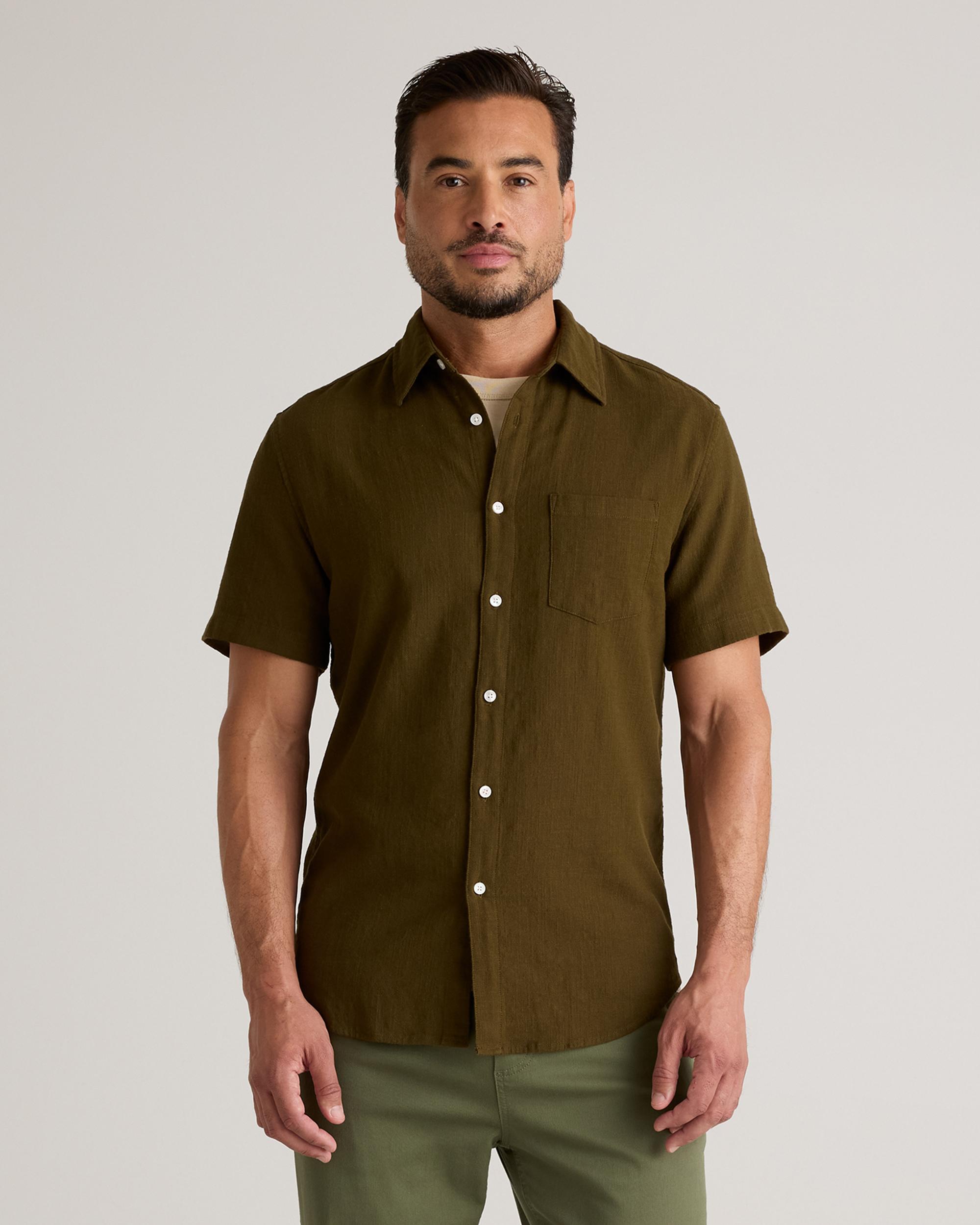 Quince | Men's Stretch Selvage Short Sleeve Shirt Organic Cotton Product Image