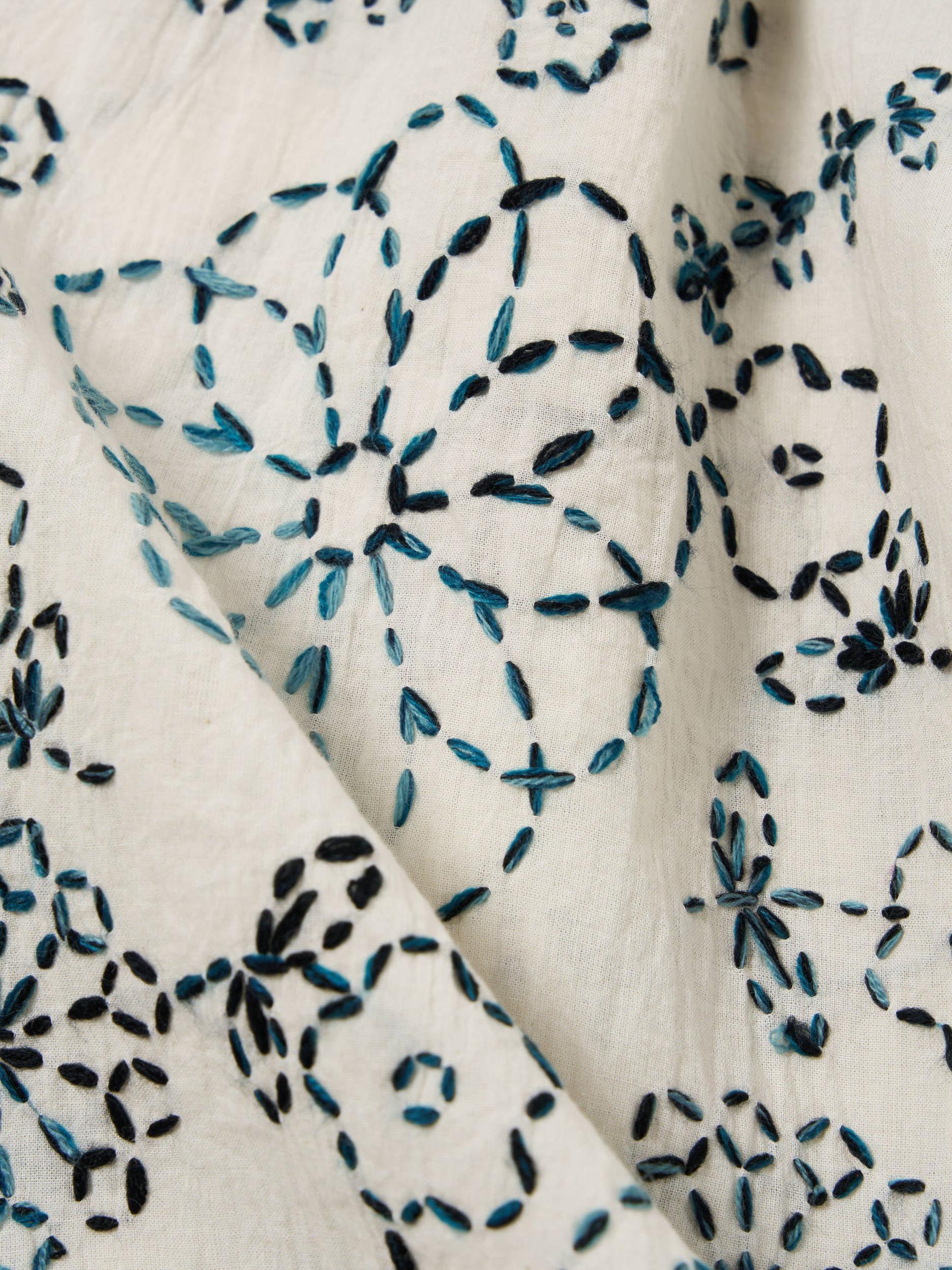 Charcoal Kantha Cotton Camp Shirt Product Image