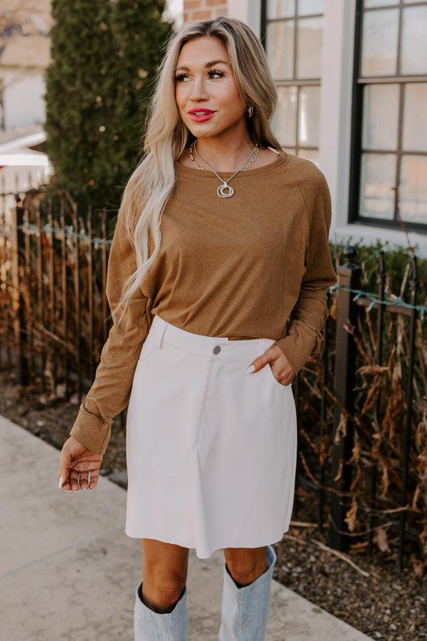 Creating Happiness Top In Camel Product Image