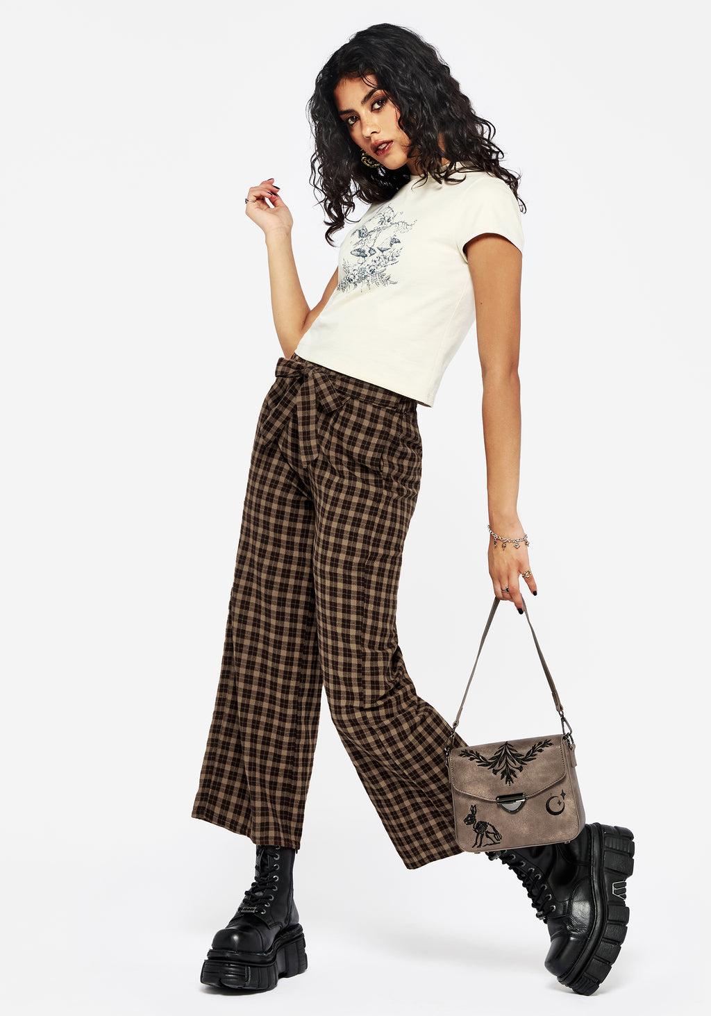 Terra Wide Leg Culotte Trouser - Brown Product Image