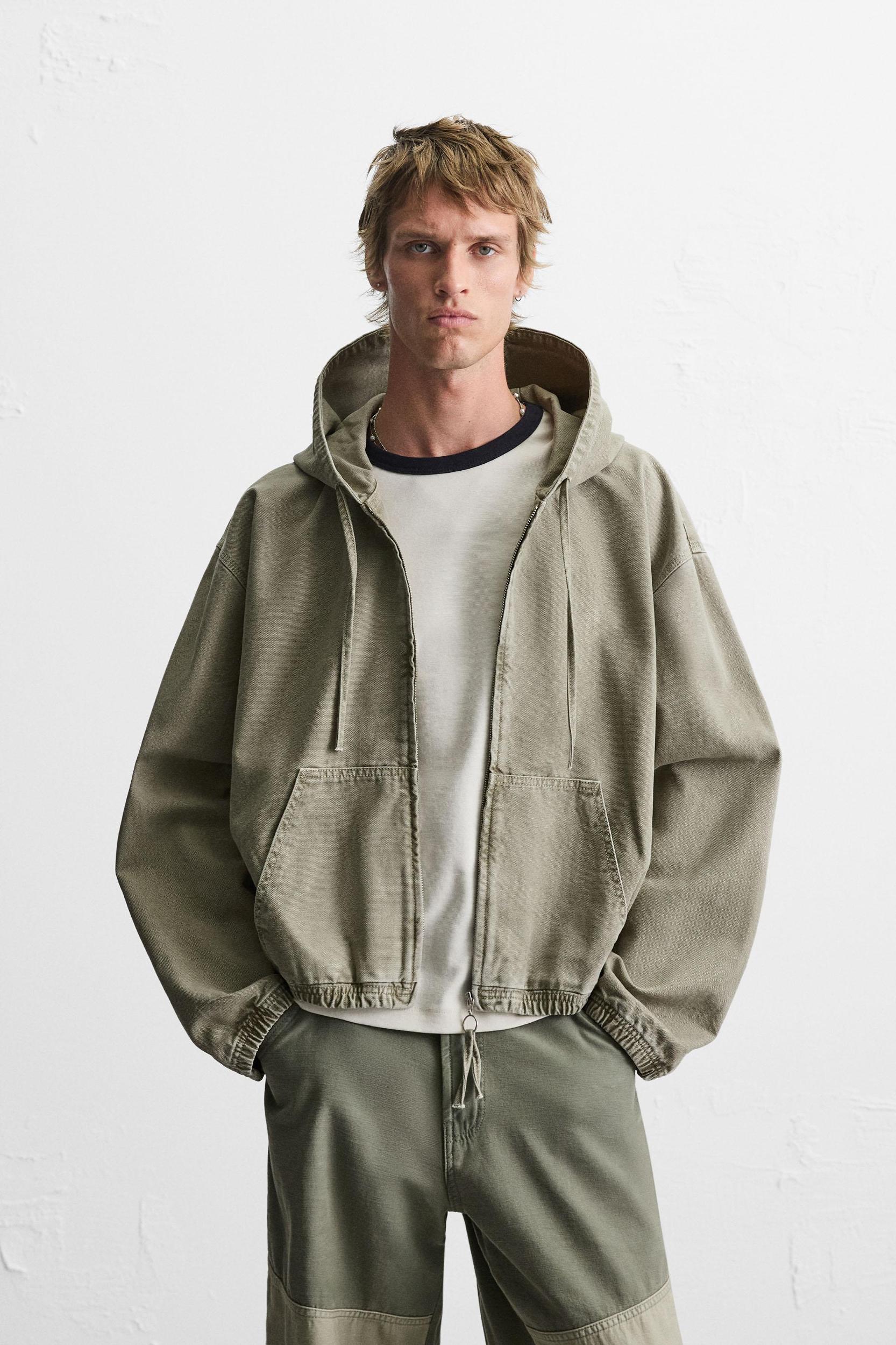 WASHED HOODED JACKET Product Image
