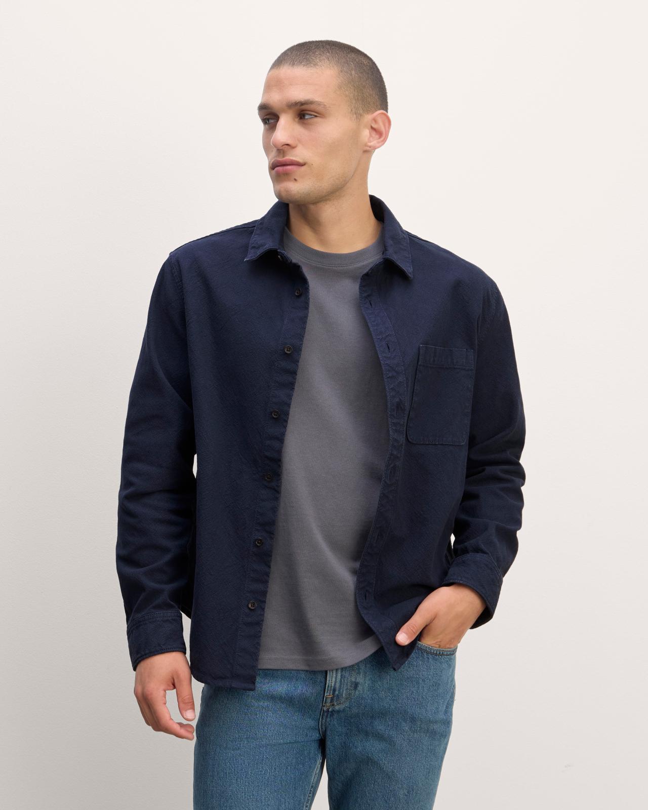 Mens Canvas Organic Cotton Overshirt Sweater by Everlane Product Image