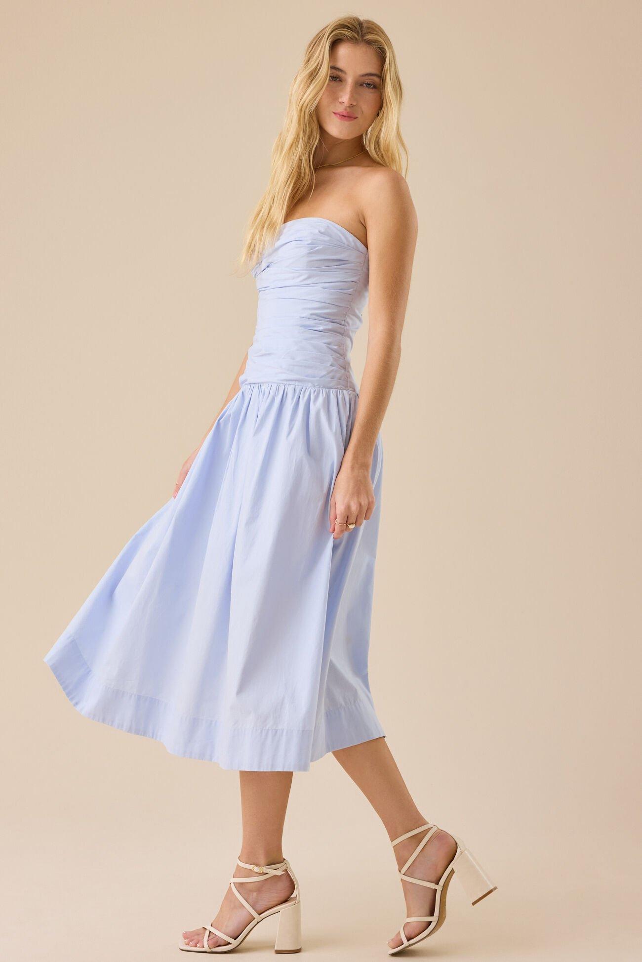 Skylar Poplin Midi Dress Product Image