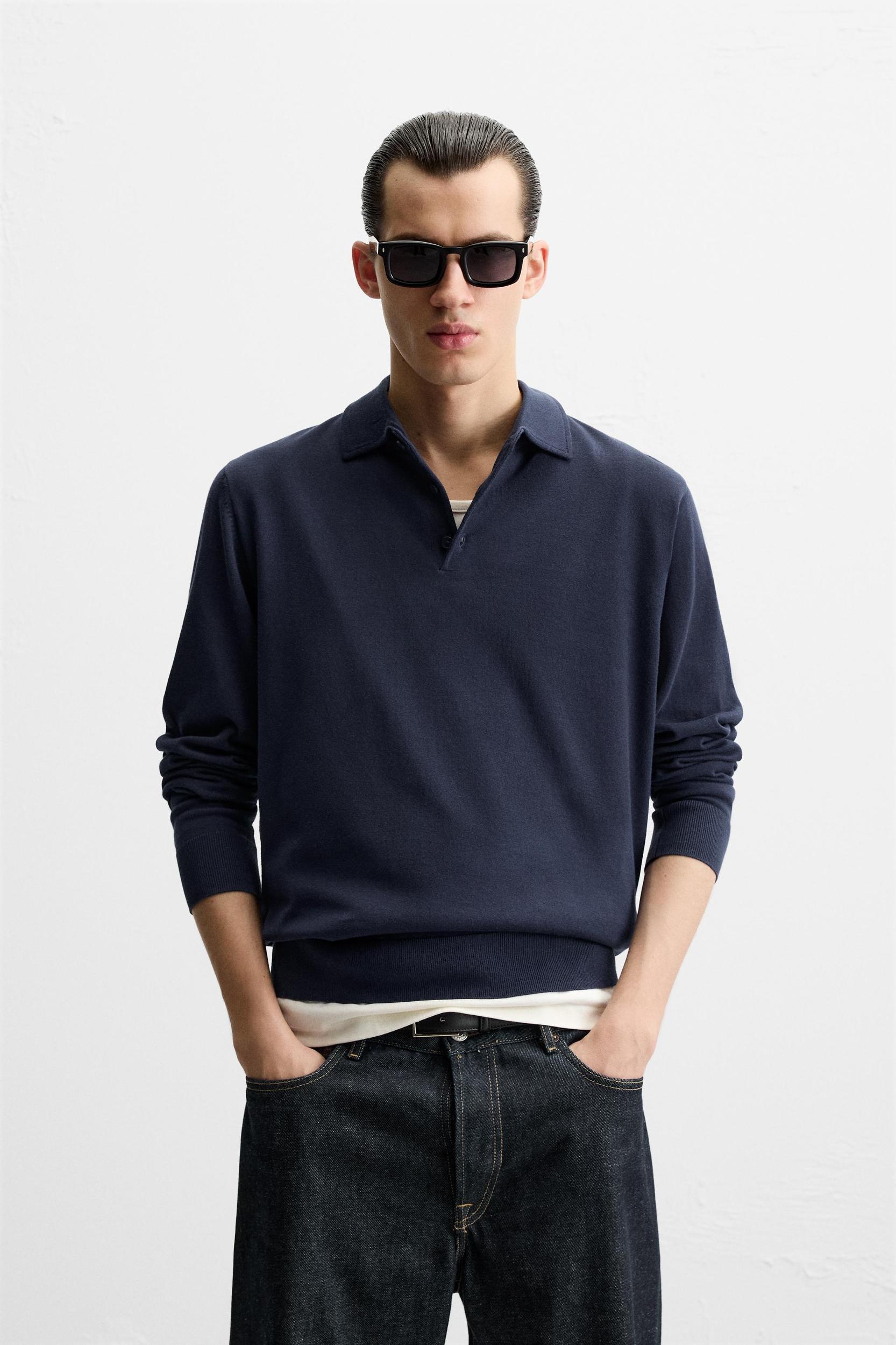 KNIT COTTON POLO SHIRT Product Image