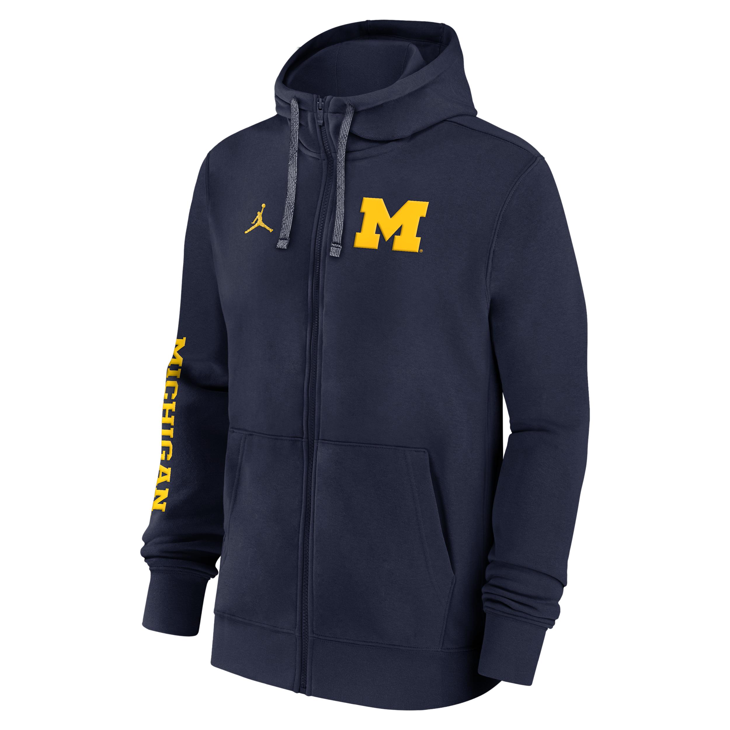 Men's Michigan Wolverines Sideline Team Issue Jordan College Full-Zip Hoodie Product Image