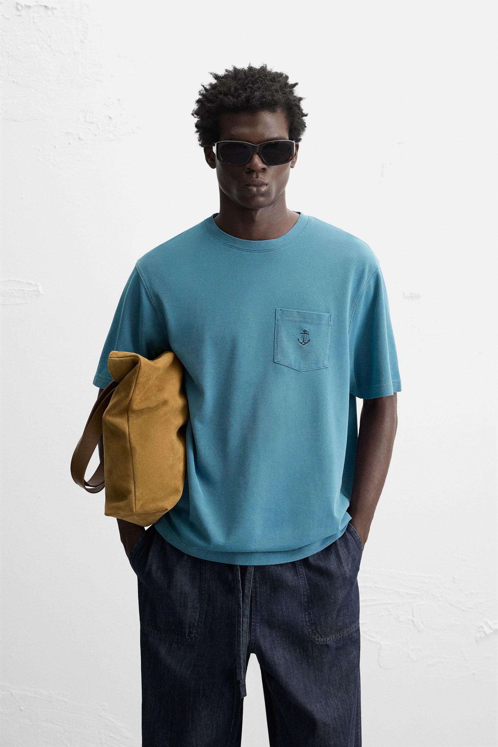 EMBROIDERED PIQUÉ T-SHIRT Product Image