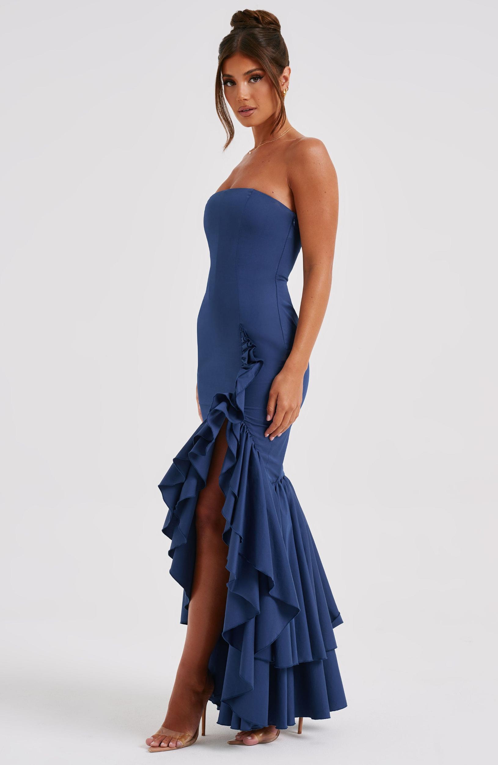 Angelina Maxi Dress - Navy Product Image