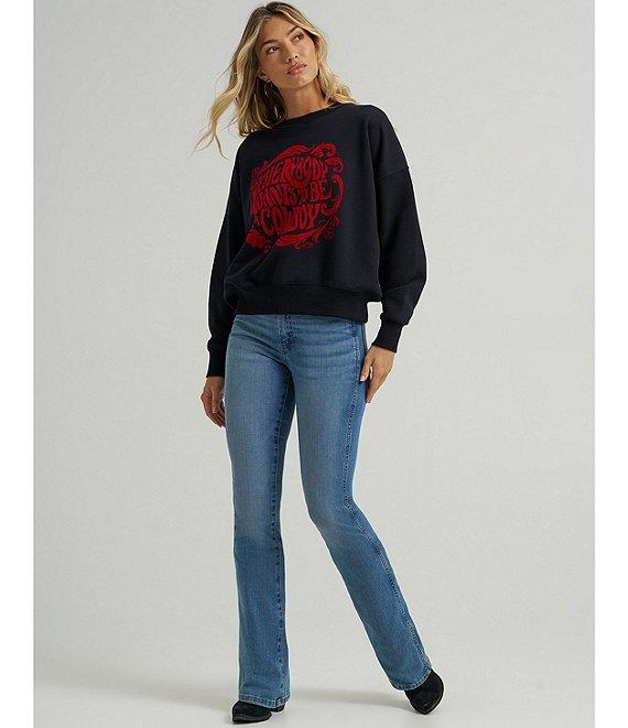 Wrangler® Long Sleeve Crew Neck Everybody Wants To Be A Cowboy T-Shirt Product Image