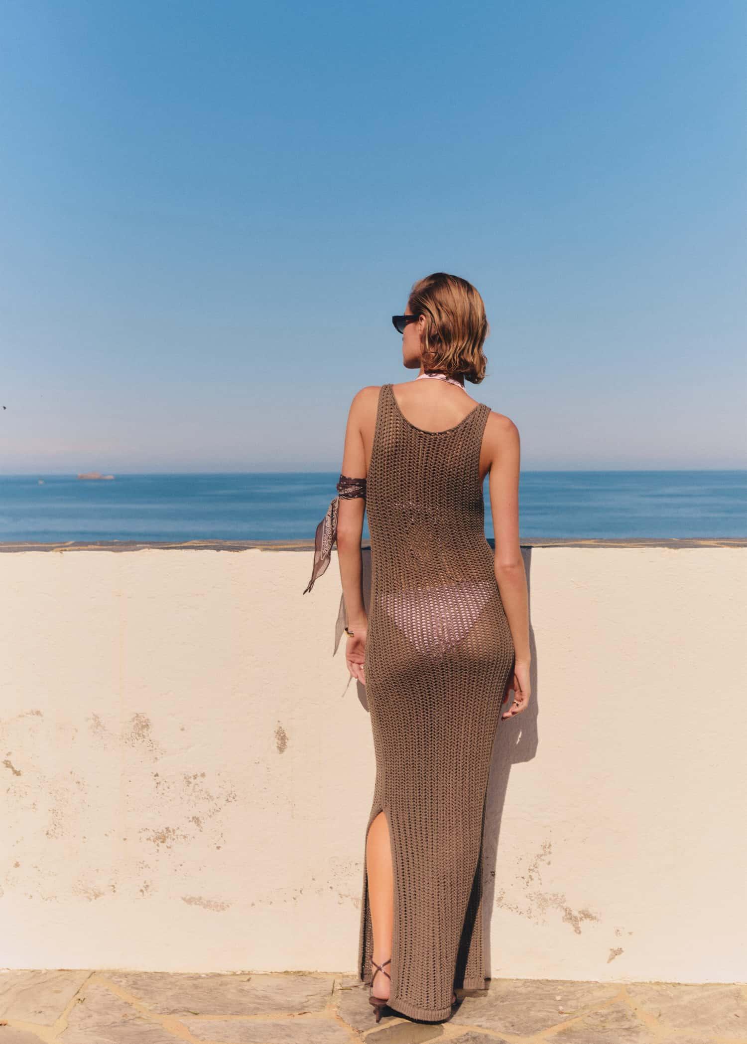 Crochet long dress - Women | MANGO USA Product Image