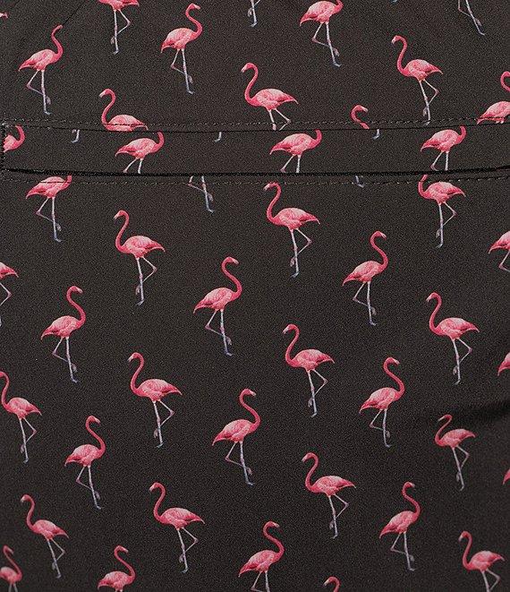 Caribbean Mini Flamingo 5#double; Cabana Swim Trunks Product Image