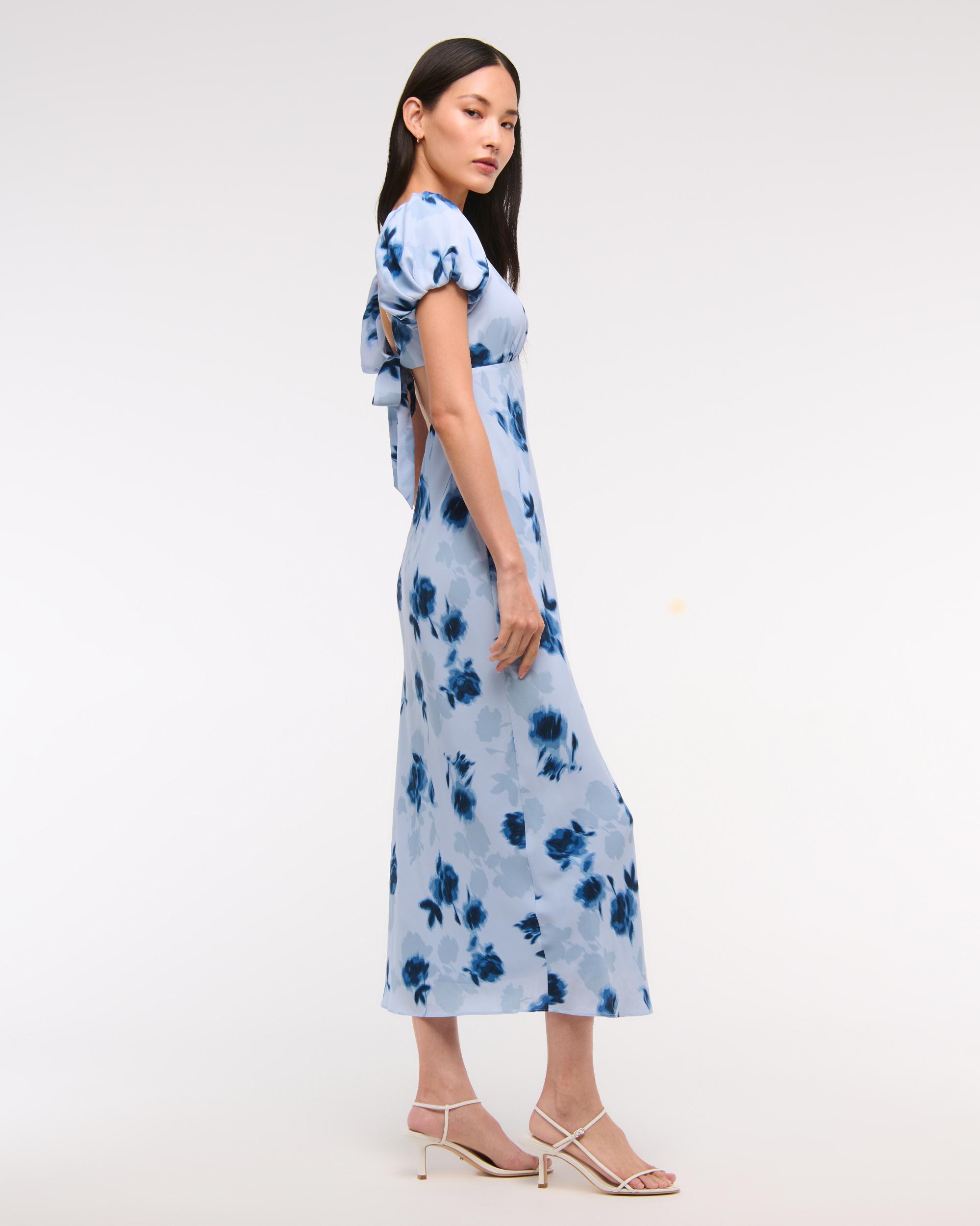 Puff Sleeve Midi Dress Product Image