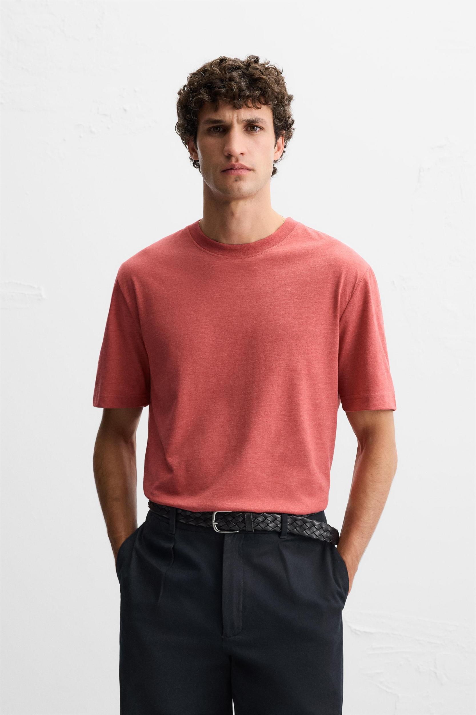 WASHED T-SHIRT WITH SLITS Product Image