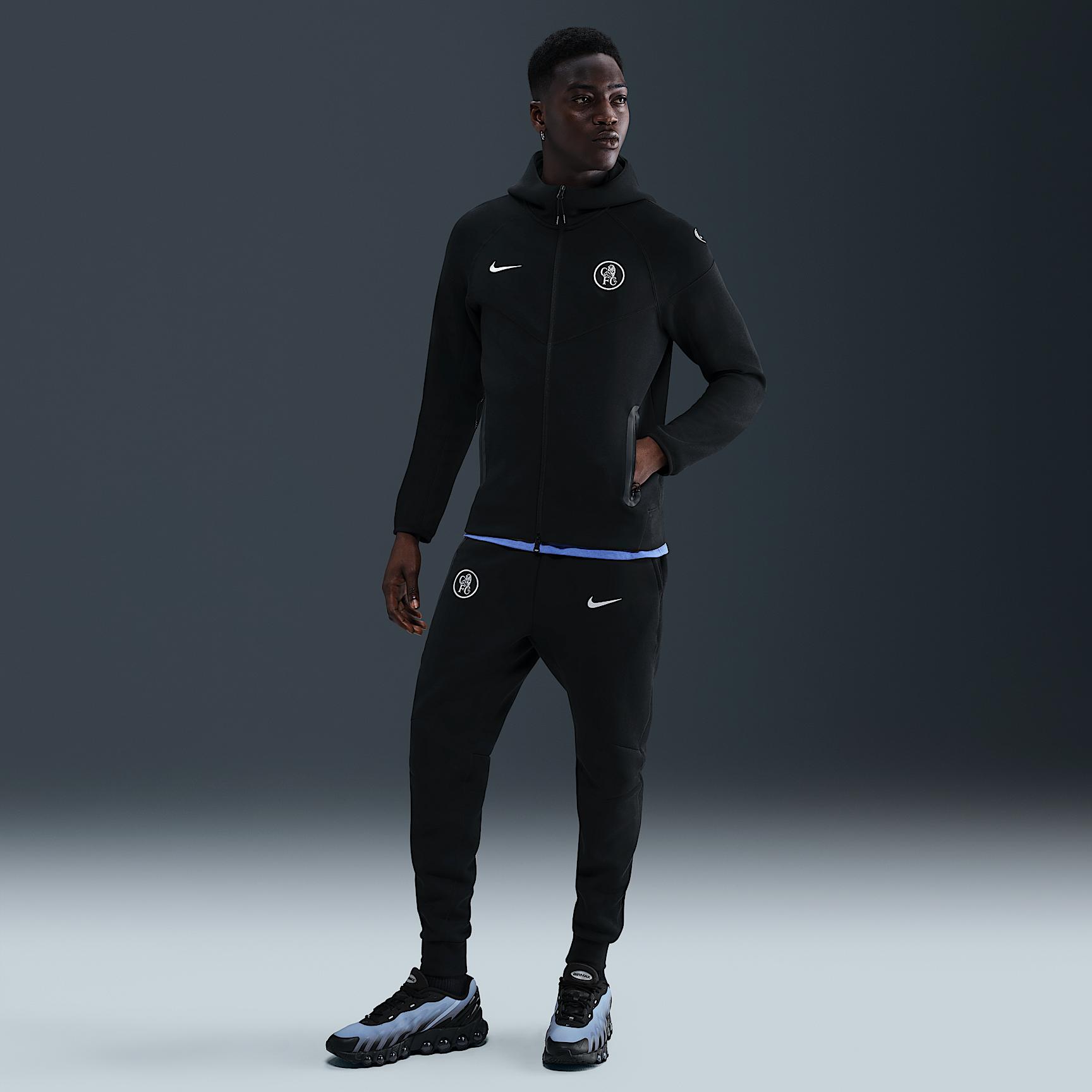 Chelsea FC Tech Windrunner Men's Nike Total 90 Soccer Fleece Full-Zip Jacket Product Image