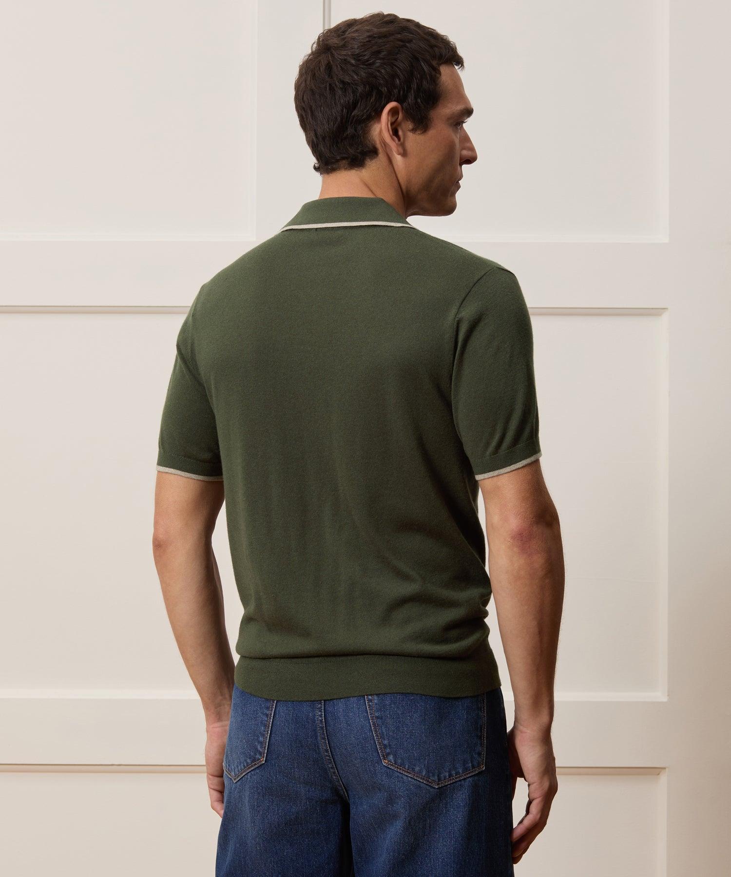 Silk-Cashmere Tipped Montauk Sweater Polo Product Image