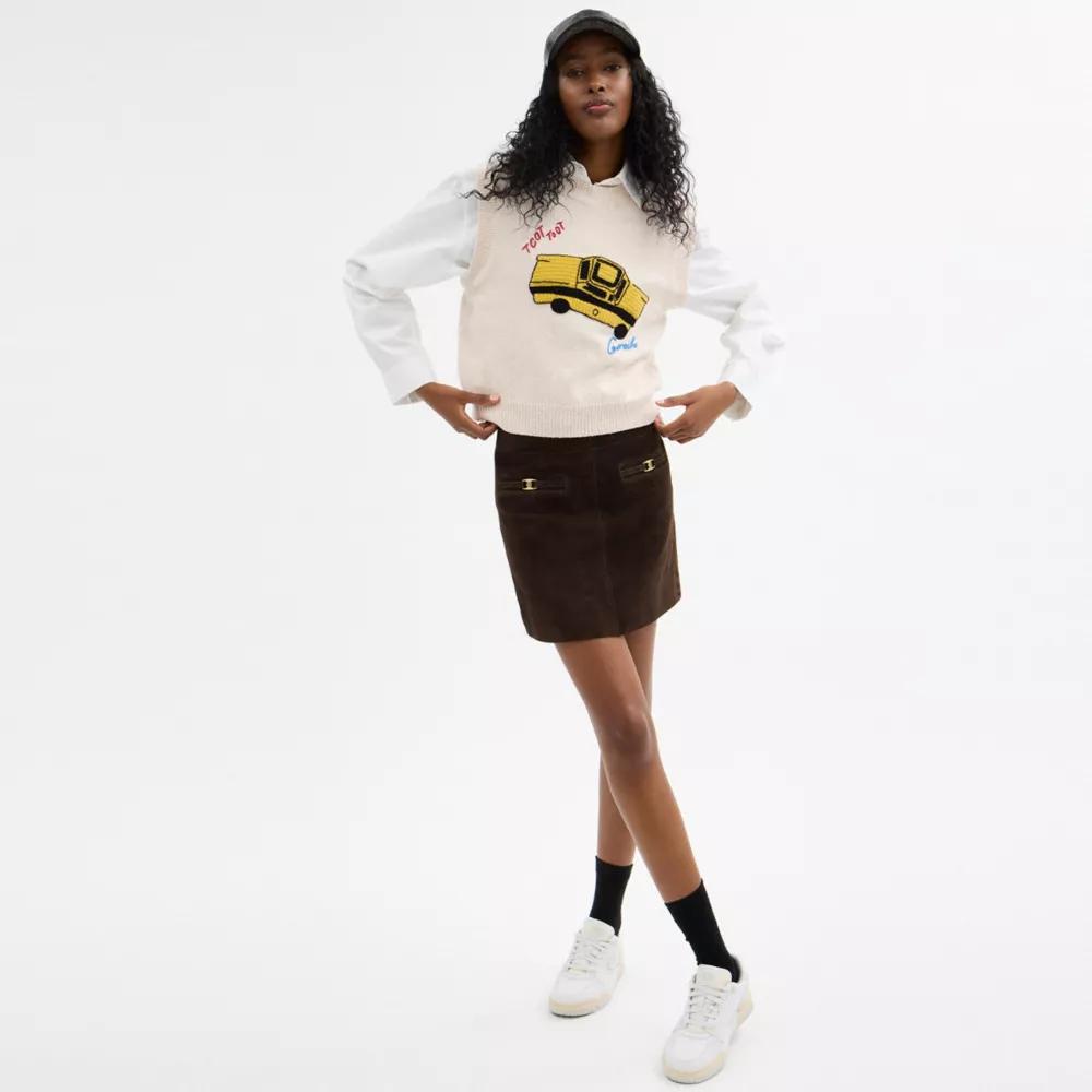 Heritage C Suede Mini Skirt Product Image