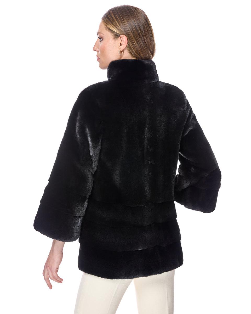 Mink Jacket with Horizontal Hem Product Image
