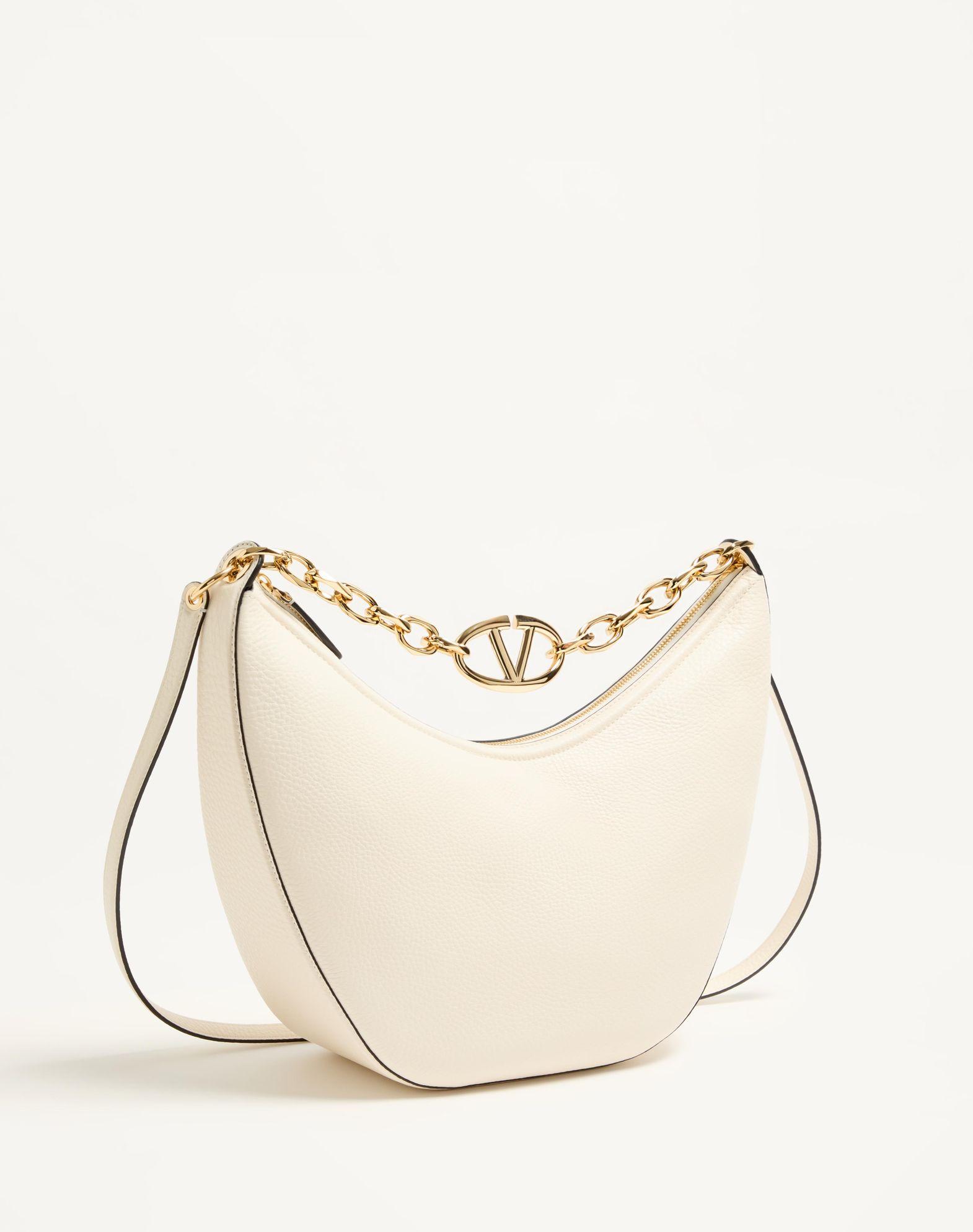 Vlogo Moon Medium Grainy Calfskin Hobo Bag With Chain Product Image