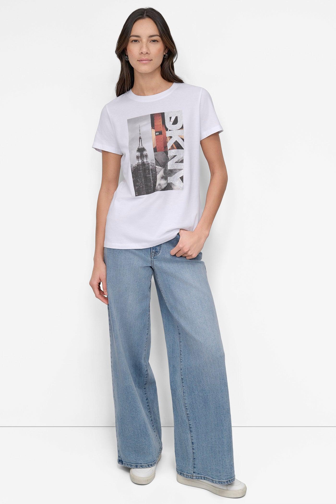 CRYSTAL LOGO-EMBELLISHED CITY GRAPHIC TEE Product Image