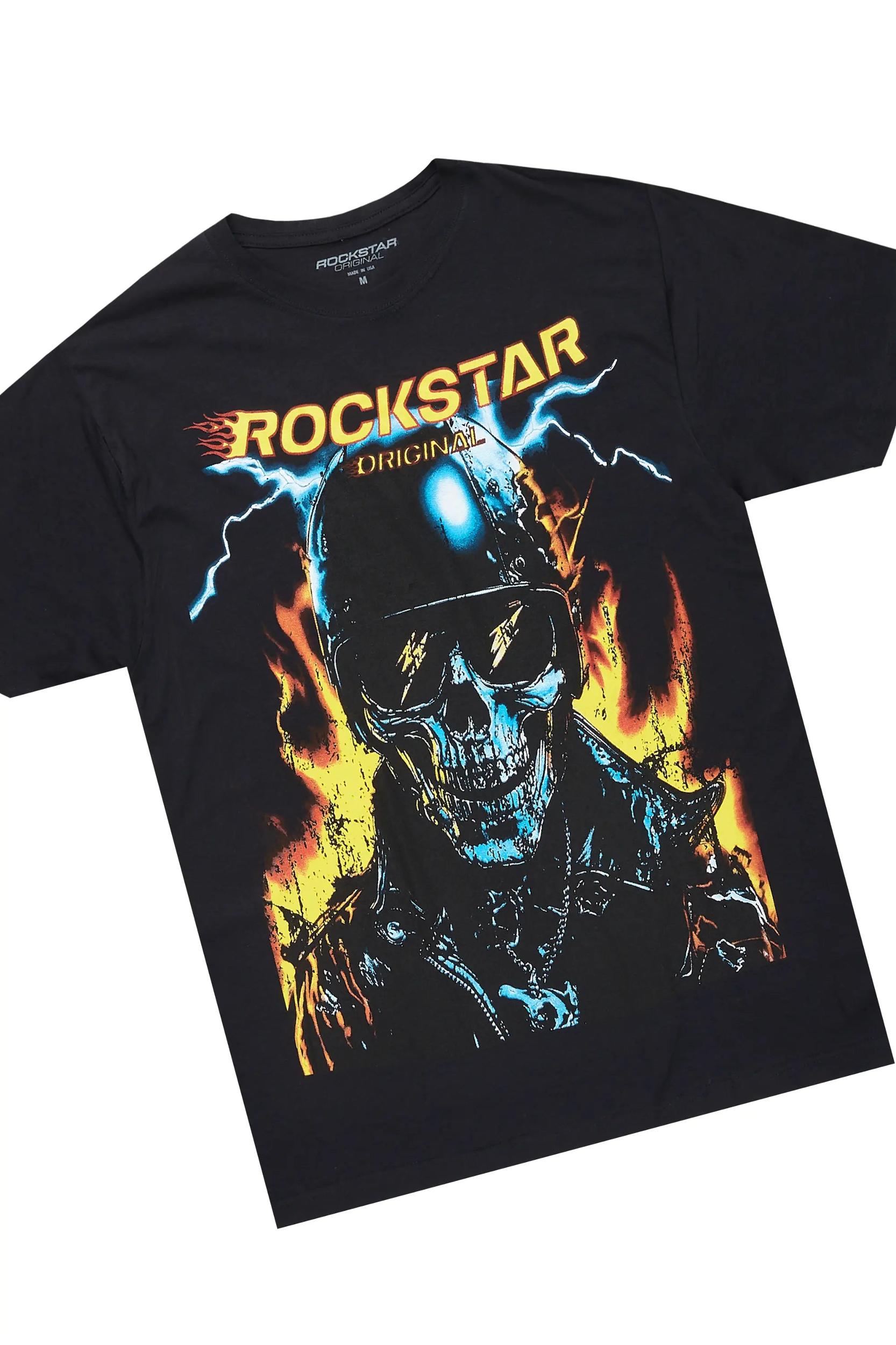 Balius Black T-Shirt/Stacked Flare Jean Bundle Male Product Image