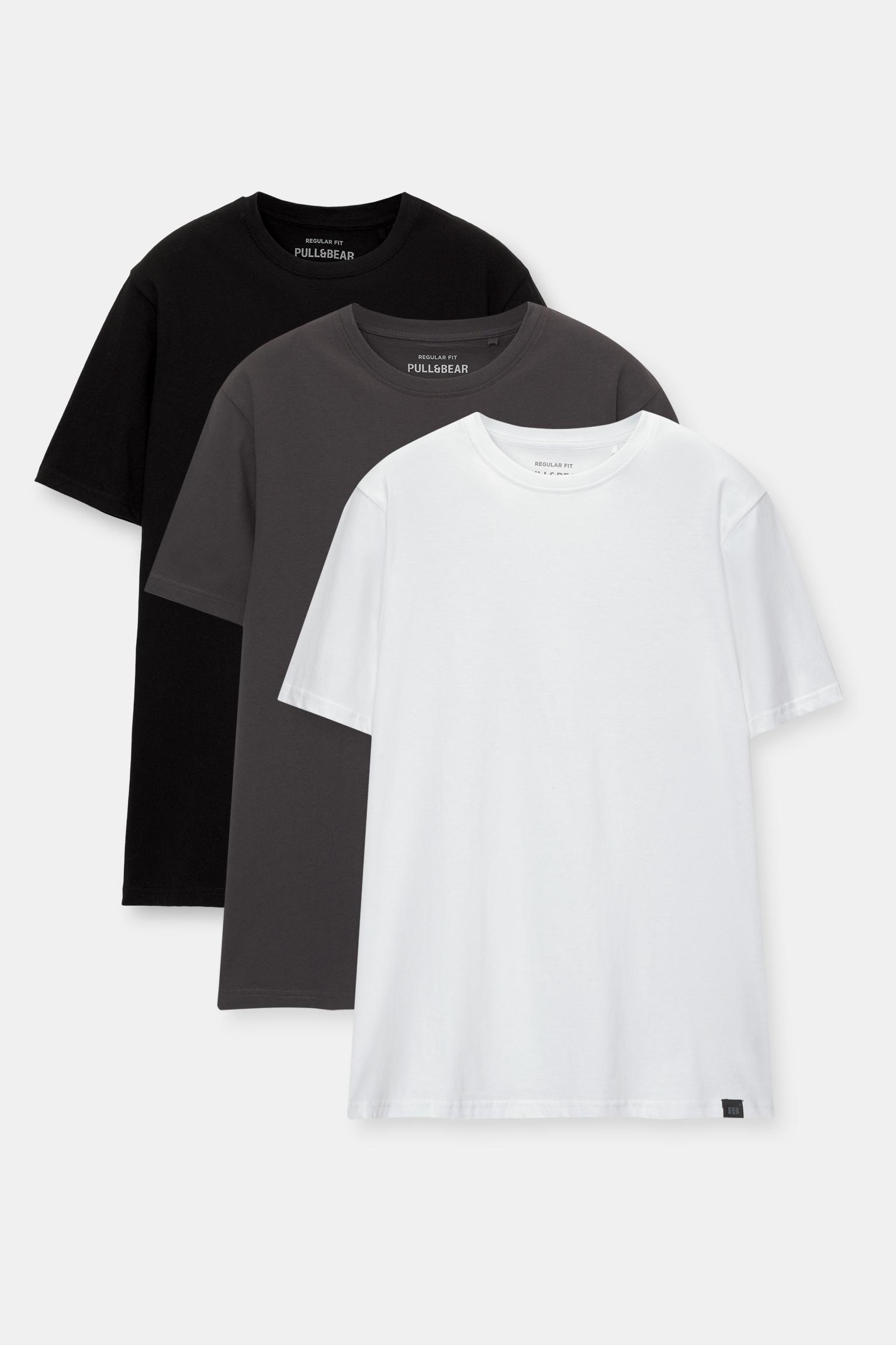 Pack of 3 basic regular fit T-shirts Product Image