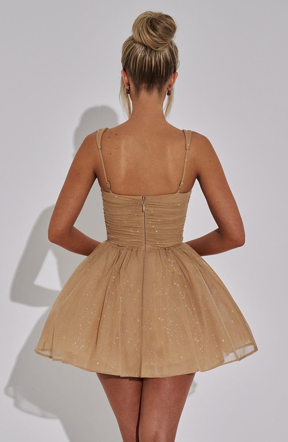 Polly Mini Dress - Gold Sparkle Product Image