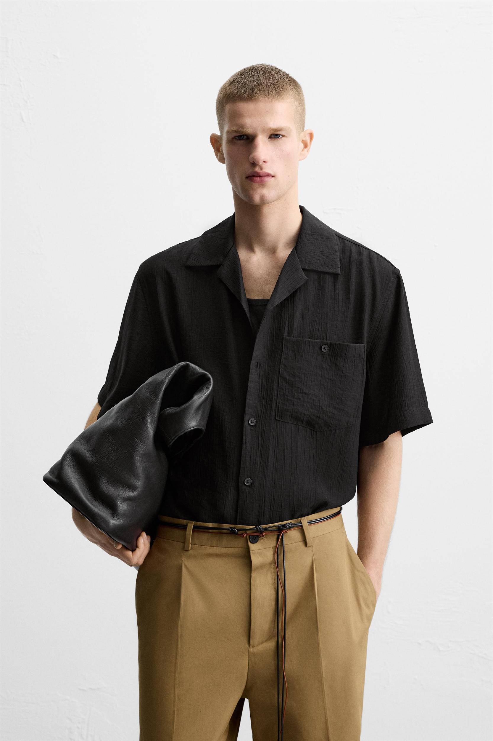 WRINKLED JACQUARD SHIRT Product Image