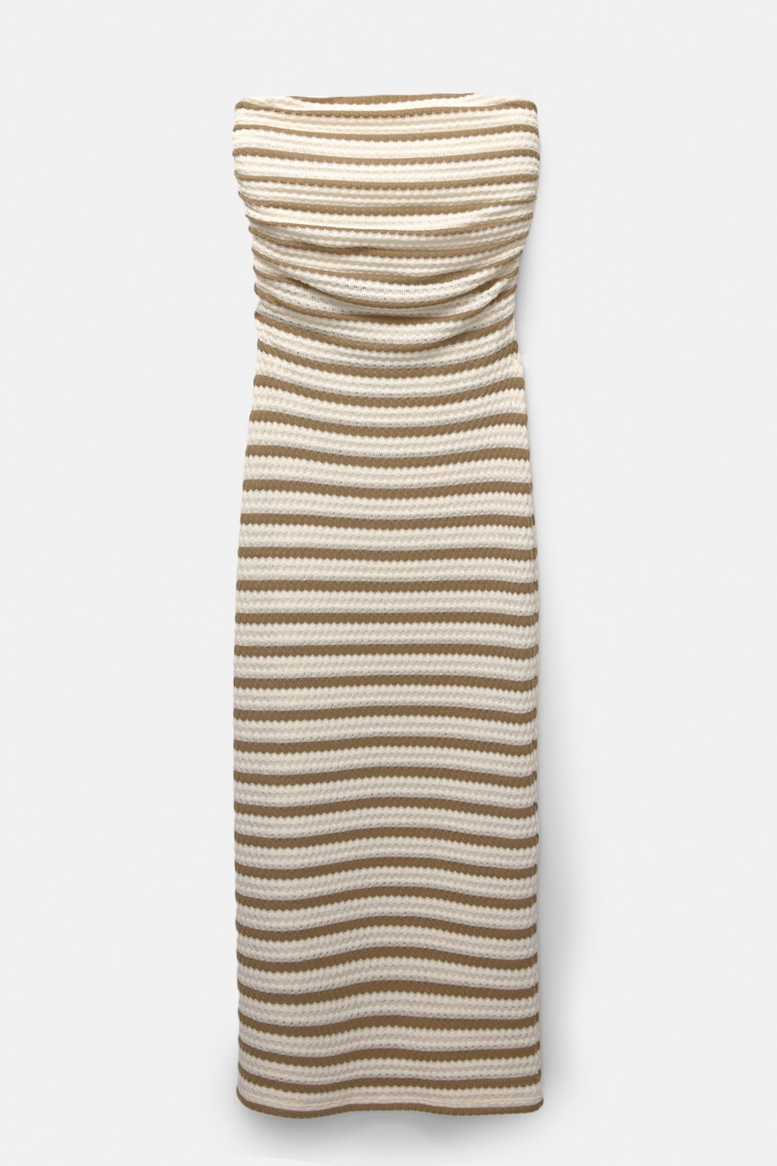 Rustic striped midi dress Product Image