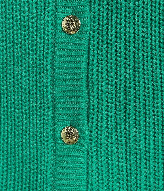 Lilly Pulitzer Bristow Combed Cotton Knit Crew Neck Long Sleeve Cardigan Product Image