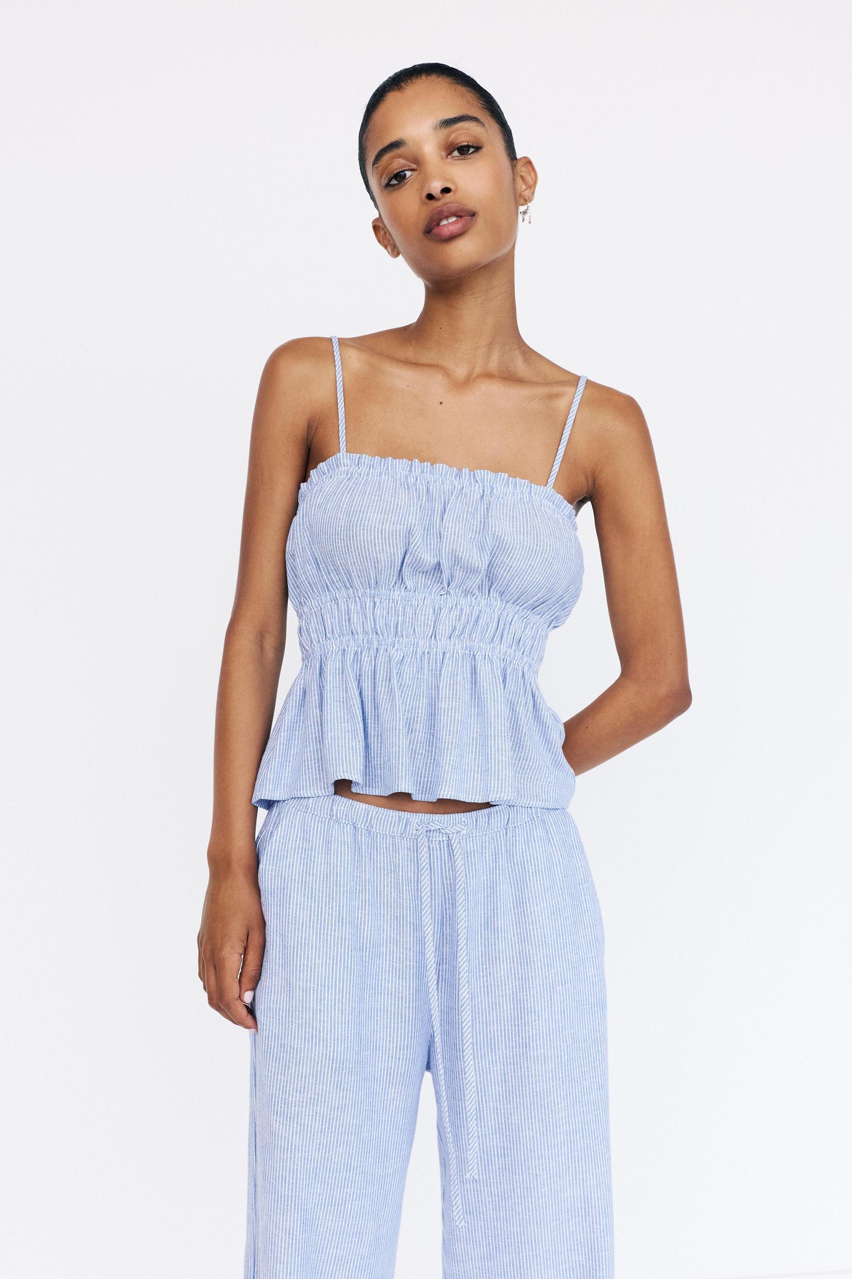 Strappy striped top Product Image