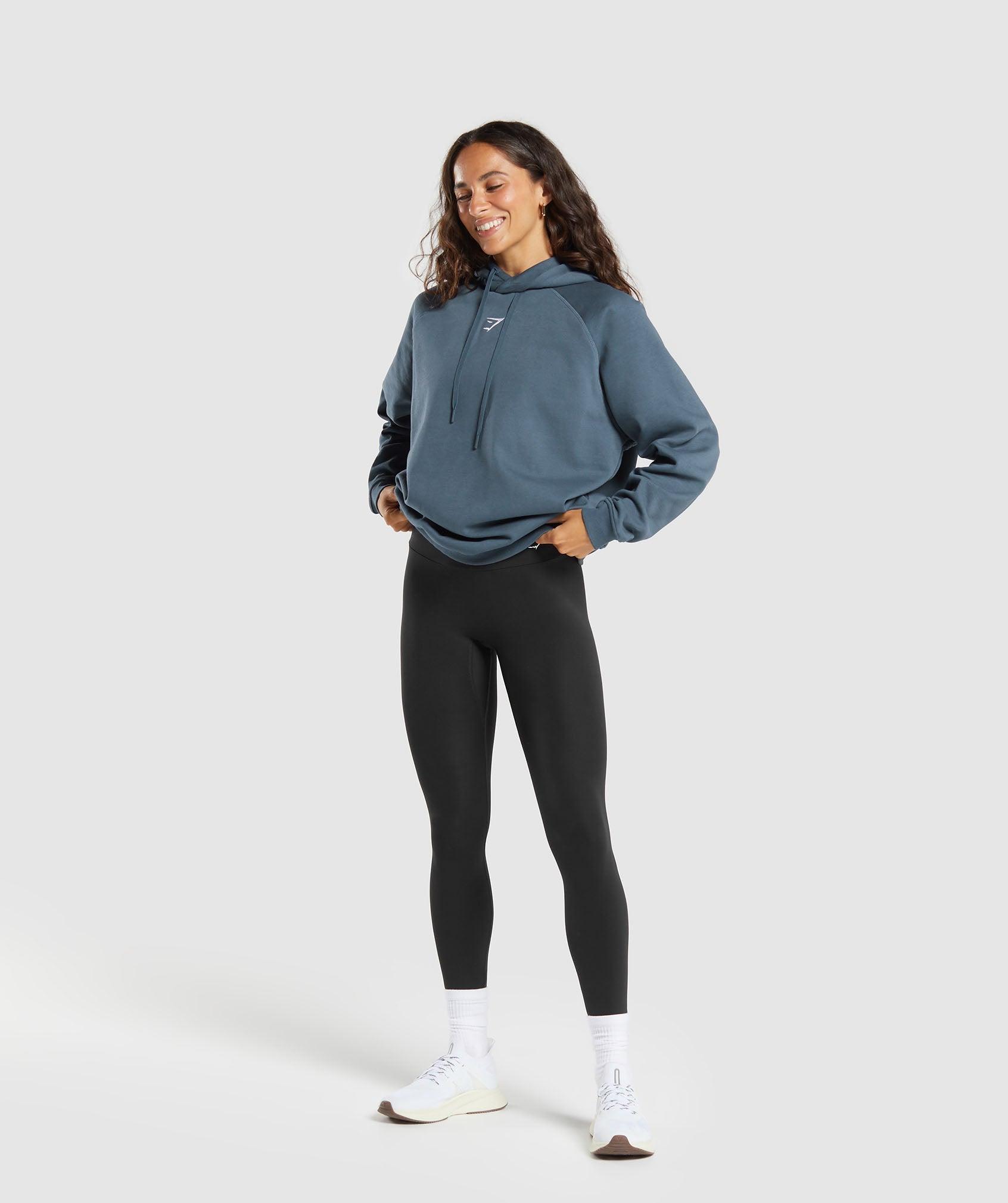 Gymshark Training Oversized Fleece Hoodie - Cargo Blue Female Product Image
