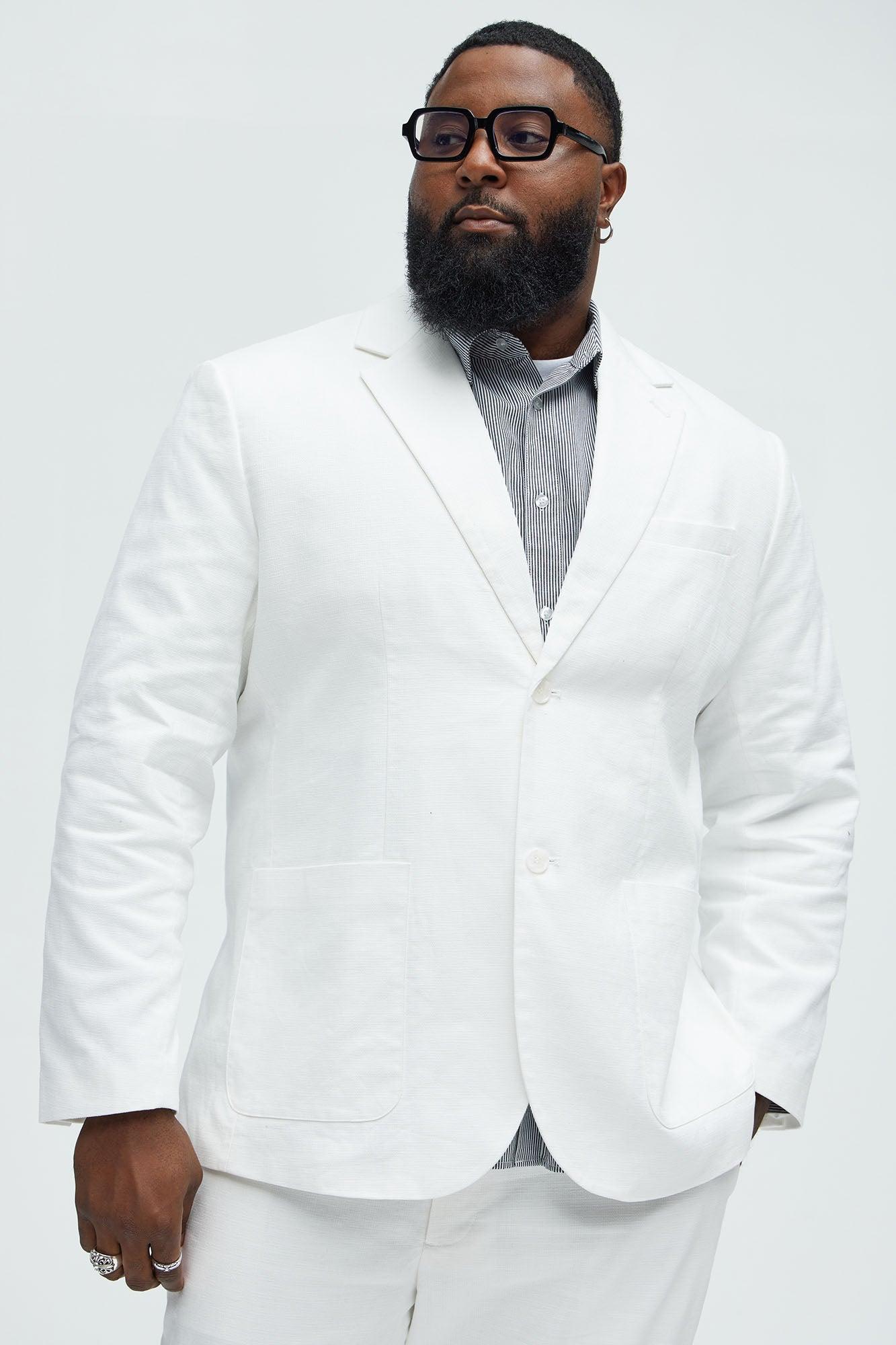 Travis Solid Texture Blazer - Off White Product Image