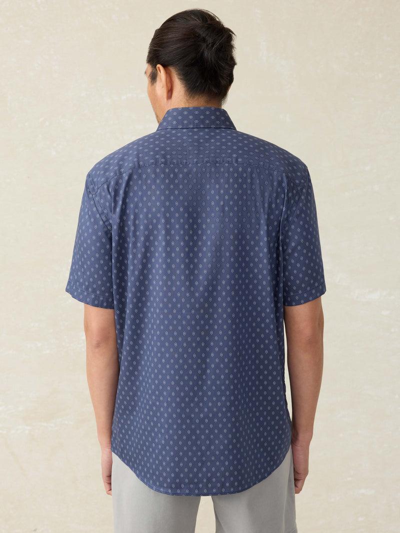 Short-Sleeve Movement™ Monterey Shirt - Navy Dusk Diamond Product Image