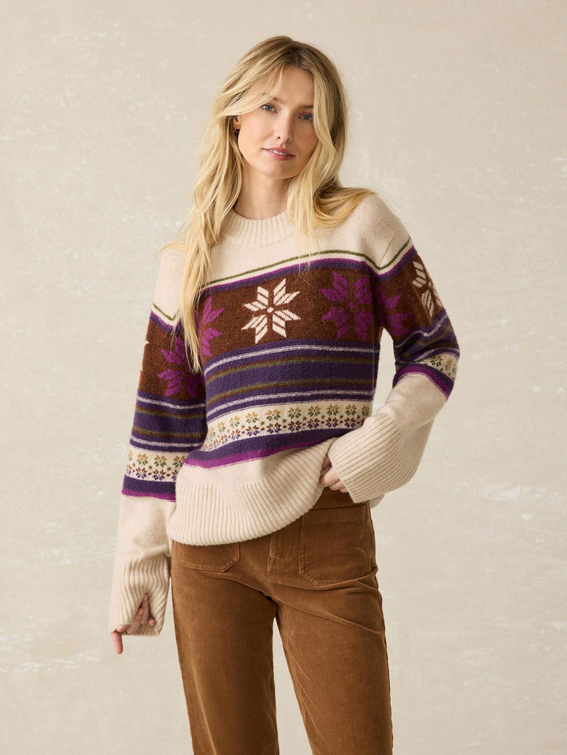 Snowdrift Sweater - Multi Snowflake Female Product Image