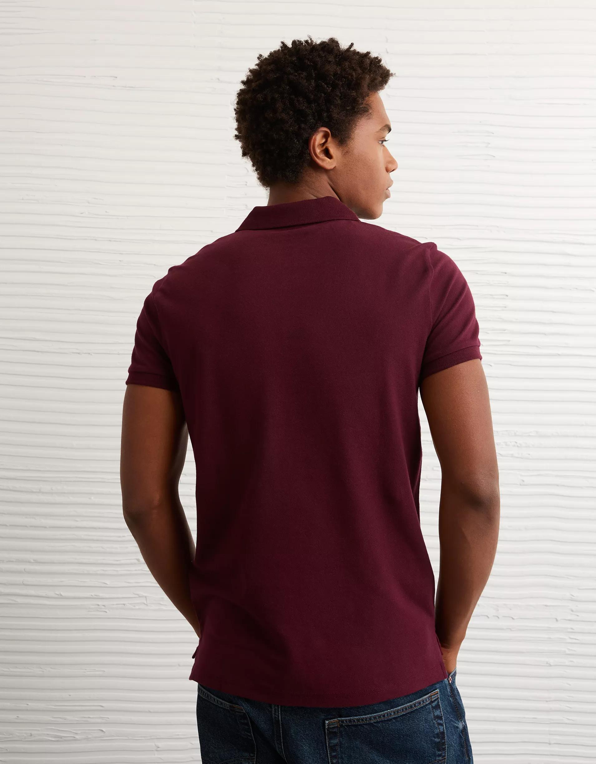 AE Lived-In Slim Fit Pique Polo Shirt Product Image