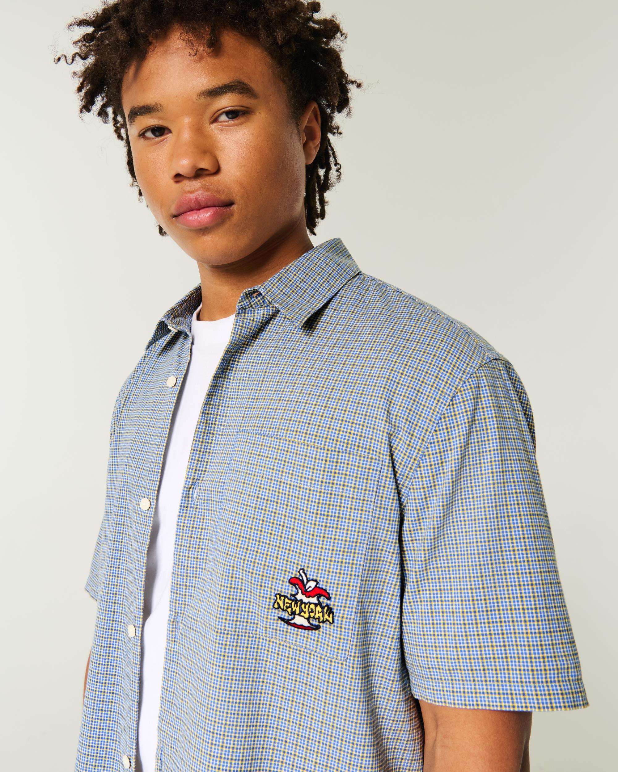 Boxy Short-Sleeve Shirt Product Image